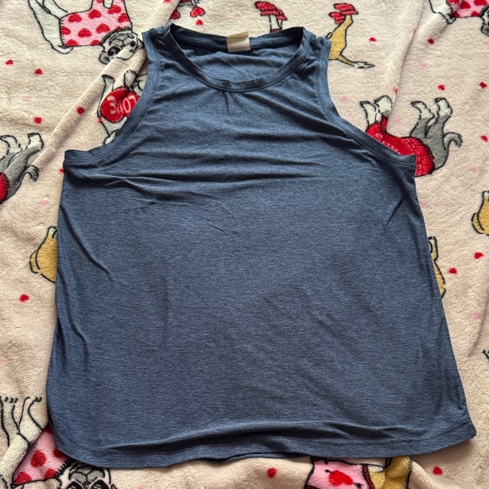 Athletic Works Heather Blue Tank Top
